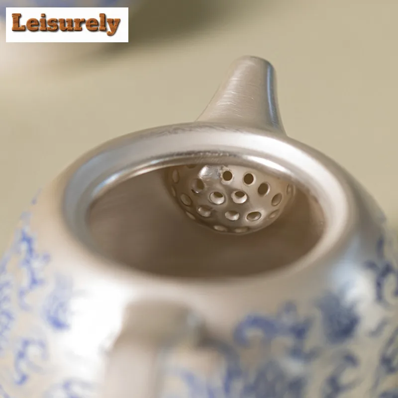 Gilt Silver Step-by-step Lotus Tea Set Complete Set Creative Tea Ceremony Set Tea Brewing Teapot And Tea Cup Set Teaset Gift