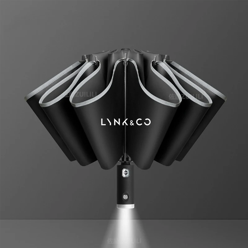 Car Automatic Folding Windproof Sunshade Umbrella For LYNK&CO 03 PHEV 05 09 PHEV 09 MHEV 01 06 02 03+ Auto Interior Accessories