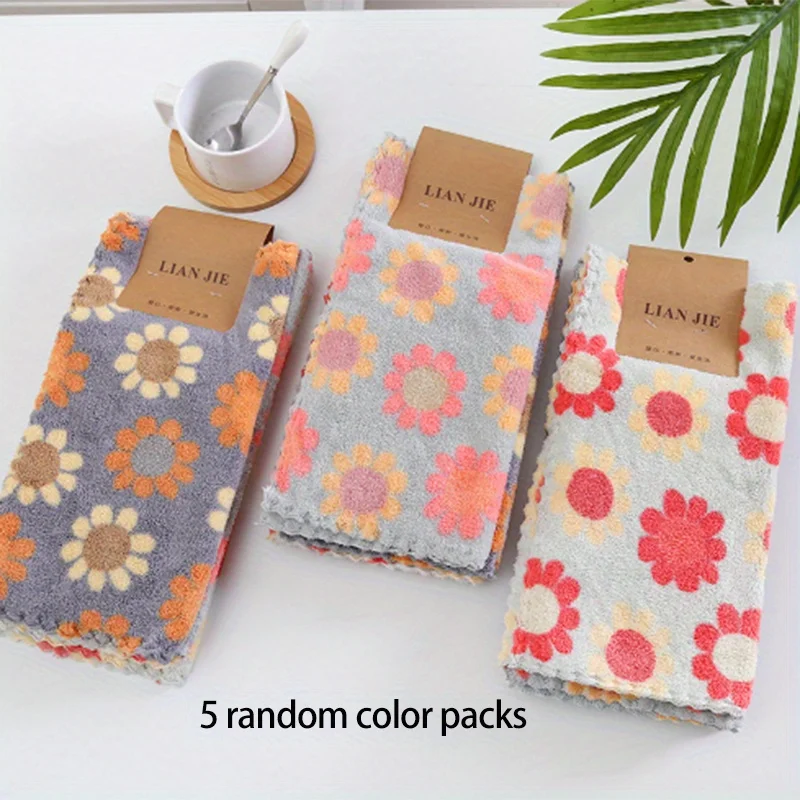 Ultra yumuşak bohem tarzı yüz havluları 5'li paket, hızlı kuruyan, yüksek emici, kimyasal katkı maddesi içermez