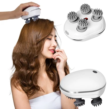 Wireless Smart Scalp Massager with 3D Kneading Silicone Heads & Long Battery Life