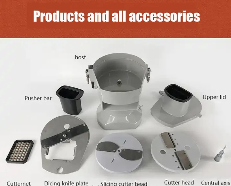 Description Picture 6 of itemSmall Handheld Electric Vegetable Cutter, Commercial Potato Slicer, Cucumber Shredder