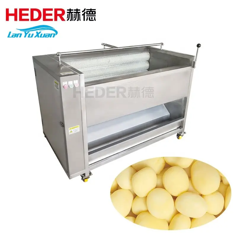 Potato Peeling Machine, Commercial Peeler, Potato Cleaning Machine with  Caster Wheels, 300-500Kg/h, Stainless Steel Peeler Washer for Potatoes,  Taro