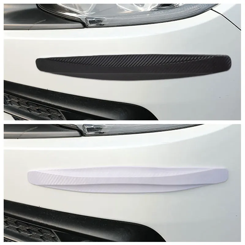 Car Bumper Protector Strip SEAMETAL 2Pcs Anti Scratch Car Edge Stick PVC Carbon Fiber Waterproof Trim Moulding