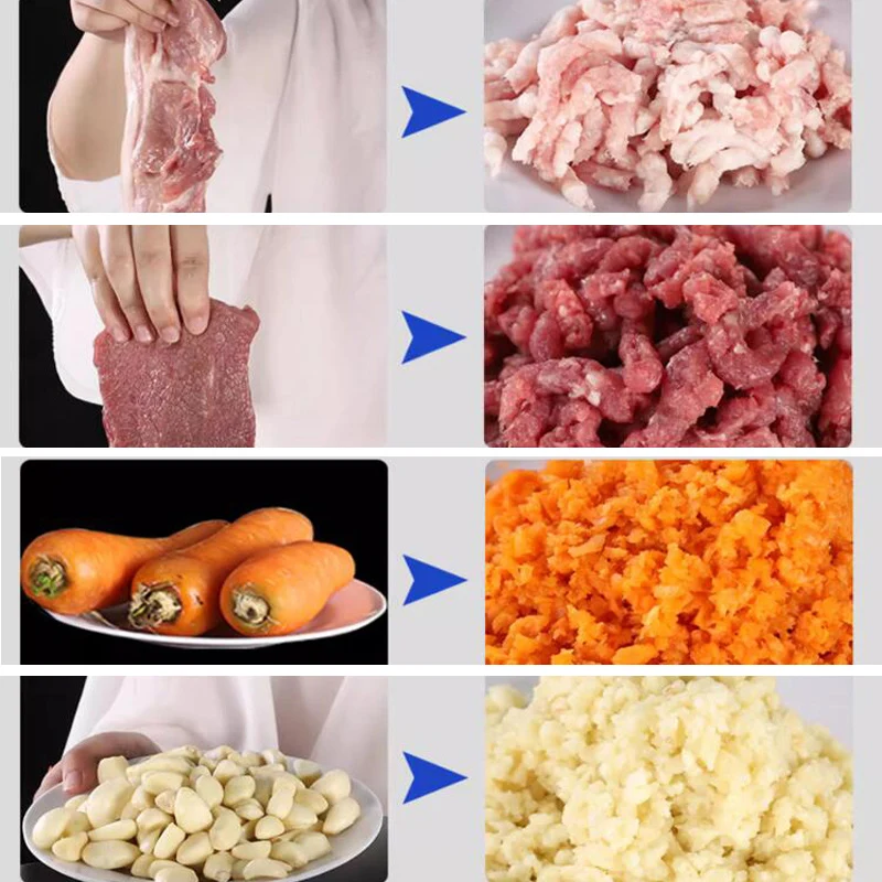 2200W Electric Stainless Steel Meat Grinder For Pork Beef Fish Butcher Shop Automatic Sausage Stuffing Machine 6
