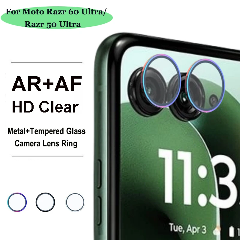 Bling Cover Lens - Glitter Ring Tempered Glass Camera Lens Protector