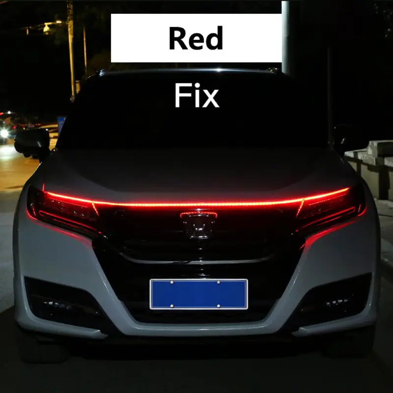 RXZ LED Daytime Running Light Scan Starting Car Hood Decorative Lights DRL Auto Engine Hood Guide Decorative Ambient Lamp 12V - Image 14