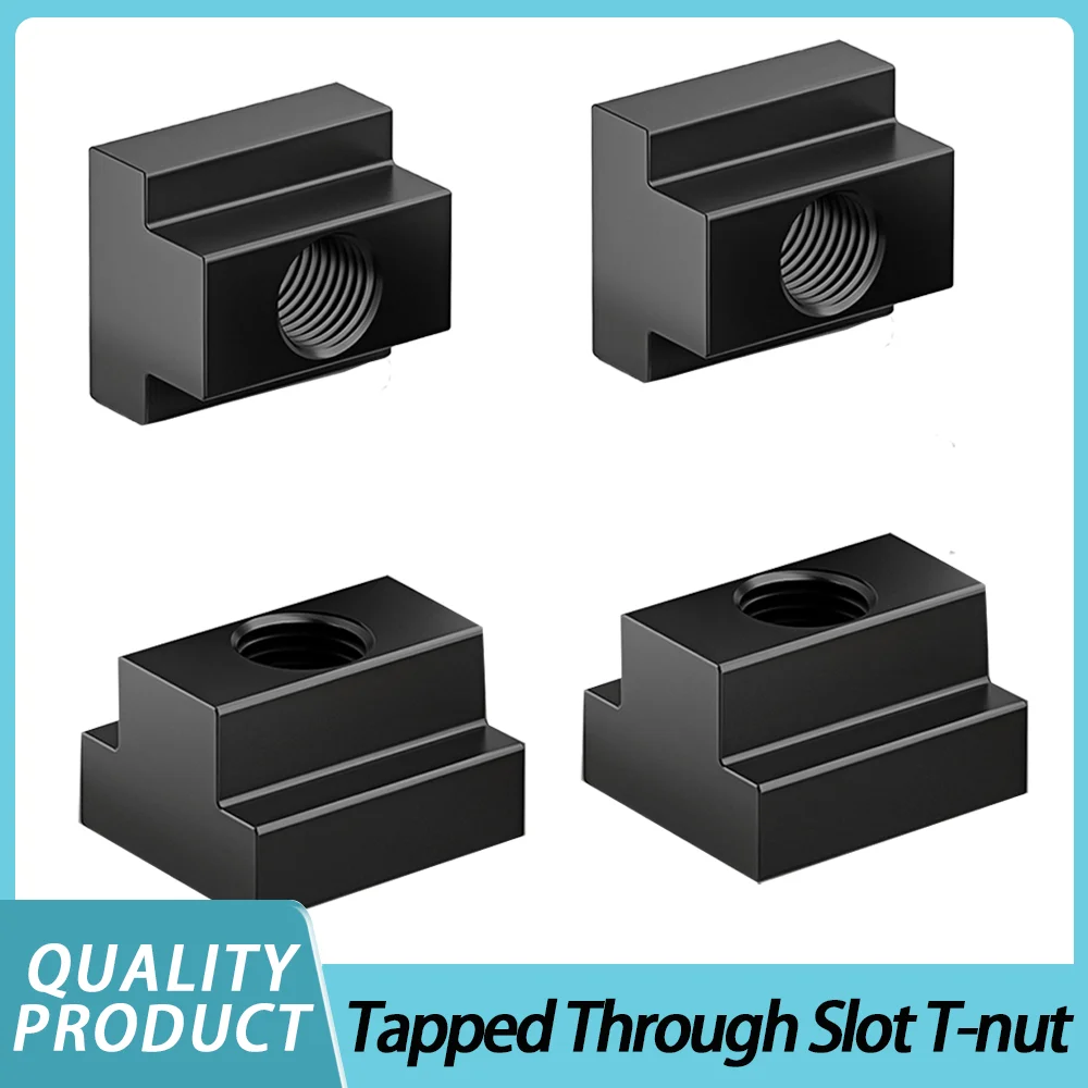 1-20pcs Tapped Through Slot T-nut M6 M8 M10 M12 M14 M16 M18 M20 Grade 10.9 Black Oxide Finished Carbon Steel Slot T-Nut DIN508