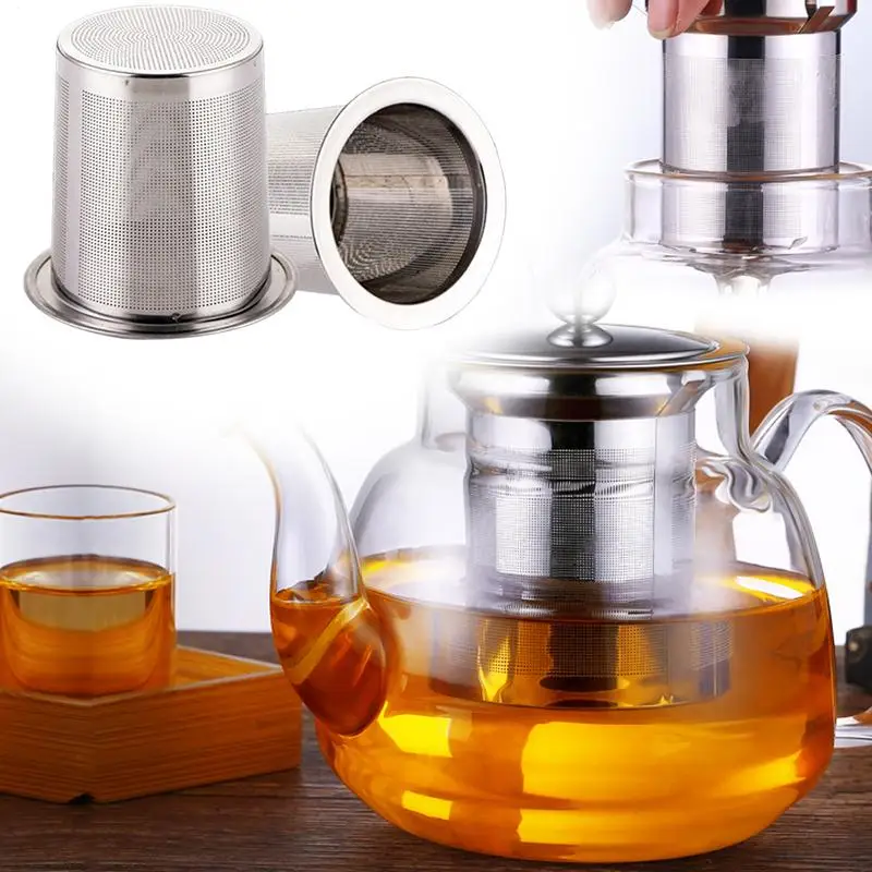 Strainer 304 Stainless Steel Cup Strainer Large Capacity Teapot Infuser Filter for Tea  Straining for Teapot Kitchen Accessories