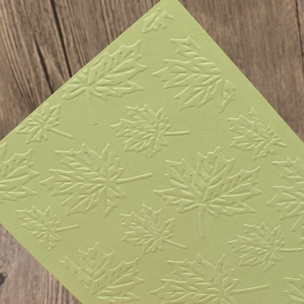 Plastic Embossing Folder Embossing Folder Maple leaf Leaves Plastic Embossing Folder Template