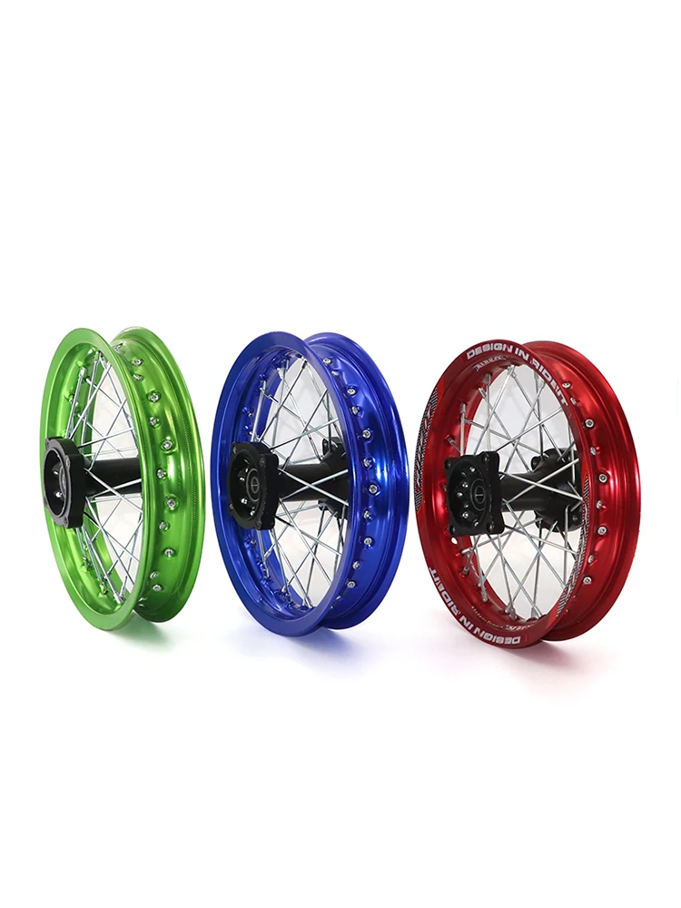 Pit bike Rim of 1.85-12inch Rear Wheel Rim 80/100-12inch Aluminium dirt bike wheel Rims 12mm or 15mm hole hub