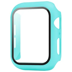 Premium Tempered Glass Screen Protector with PC Bumper Cover for Series 123 42MM (Teal green 09)