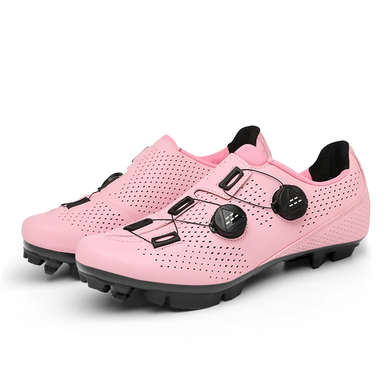 Pink Cycling Shoes women Mtb Cleat Shoes Outdoor Mountain Bike Flat Pedal Shoe Breathable Light Racing Speed Bicycle Footwear 2