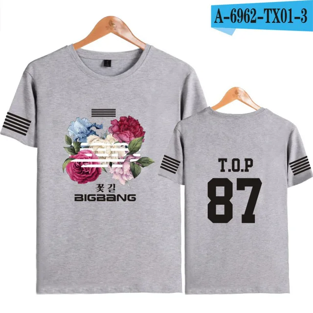 BIGBANG T Shirt Kpop G DRAGON T.O.P T Shirt Women Men Summer Short