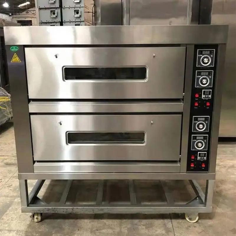 Commercial Electric Oven Plug Factory Price Electric Instrumentation Control Bread Making Machine 2 Deck 4 Tray Baking Deck Oven 3