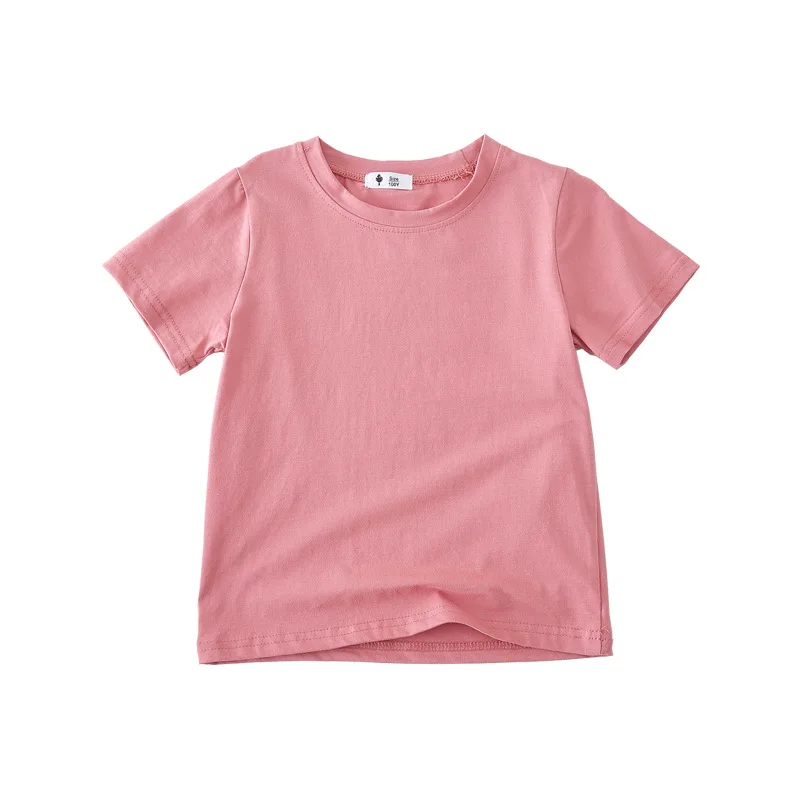 2-7T Toddler Kid Baby Boys Girls Clothes Summer Top Short Sleeve Cotton T Shirt Loose Infant Basic Tee Childrens Tshirt Outfits 6