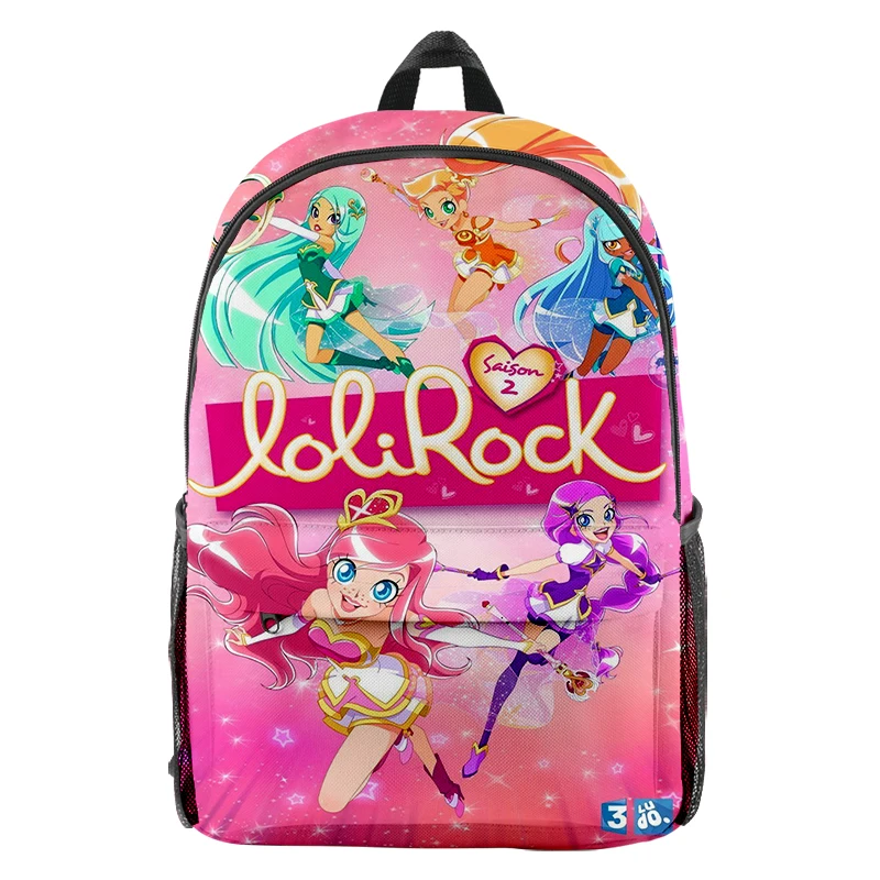 

LoliRock Backpacks Kids Cartoon School Bag Girls Back to School Bookbag Anime Backpack Student Daypack Mochila Cute Zip Knapsack