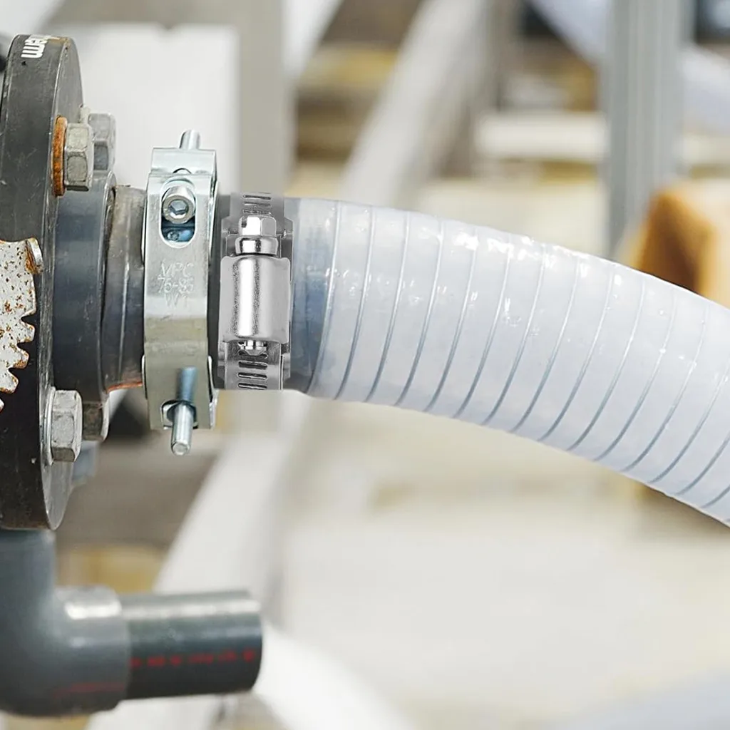 12.6MM Width Stainless Steel 304 Worm Clamp Hose Strap with Fasteners Adjustable DIY Pipe Hose Clamp Ducting