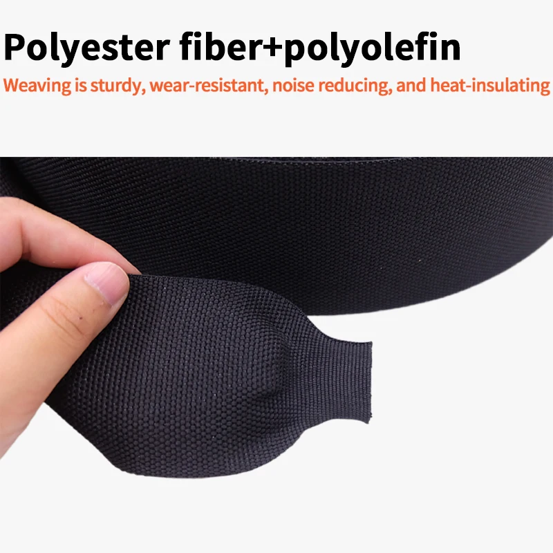 Heat Shrink Braided Sleeving 2/10M 6mm-100mm Auto Car Wire Wrap Sheath Insulated Tube Line Protection PET Cable sleeve heat shrink tubing heat shrink tube