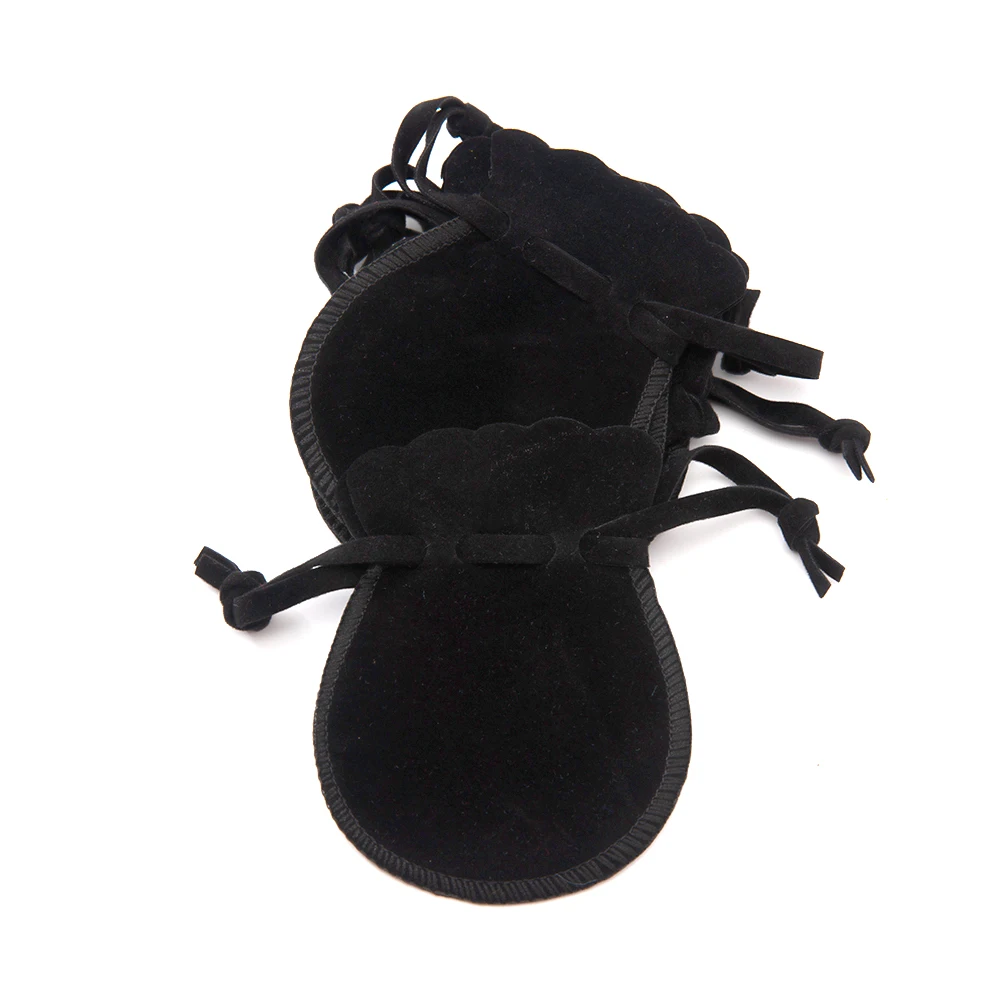Set of 10 Elegant Velvet Drawstring Pouches for Jewelry and Gift Packaging