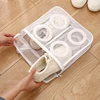 Laundry Shoe Bag, Fine Mesh Zipper Closure Hanging Shoe Washing Bag for Washing Machine 3