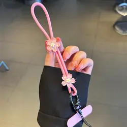 Chic Purple Floral Adjustable Wrist Lanyard for Devices & Accessories - Ideal Sweet Girl Gift (1pc Pink)