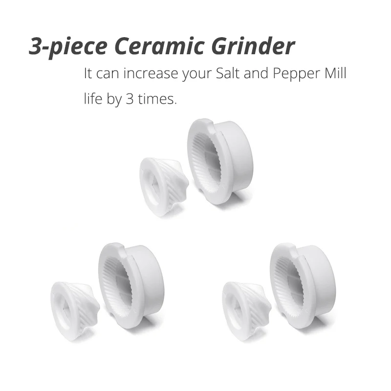 Pepper Grinder- Acrylic Salt and Pepper Shakers Adjustable Coarseness by Ceramic Rotor kitchen accessories