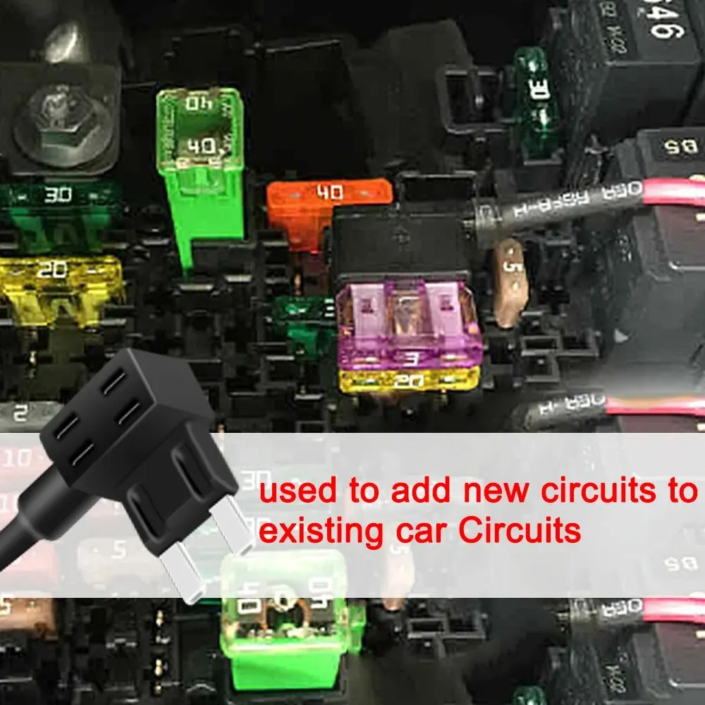 Add-a-Circuit Adapter APM Tap Mini Blade Micro 12V Car Fuse Box Holder 5 Pcs fuse box holder
