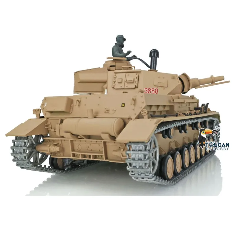 1/16 헹롱 7.0 업그레이드 버전 팬저 IV F RTR RC 탱크 3858 메탈 트랙 구동 모터 아이들러 군용 장난감 TH17382