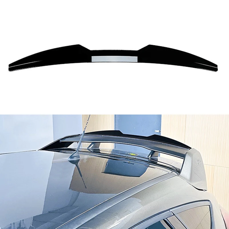

Glossy black/Carbon look Car Rear Roof Trunk Spoiler Rear Wing Lip Trim Sticker Styling Body Kit For Ford Focus MK3 RS 2011-2018