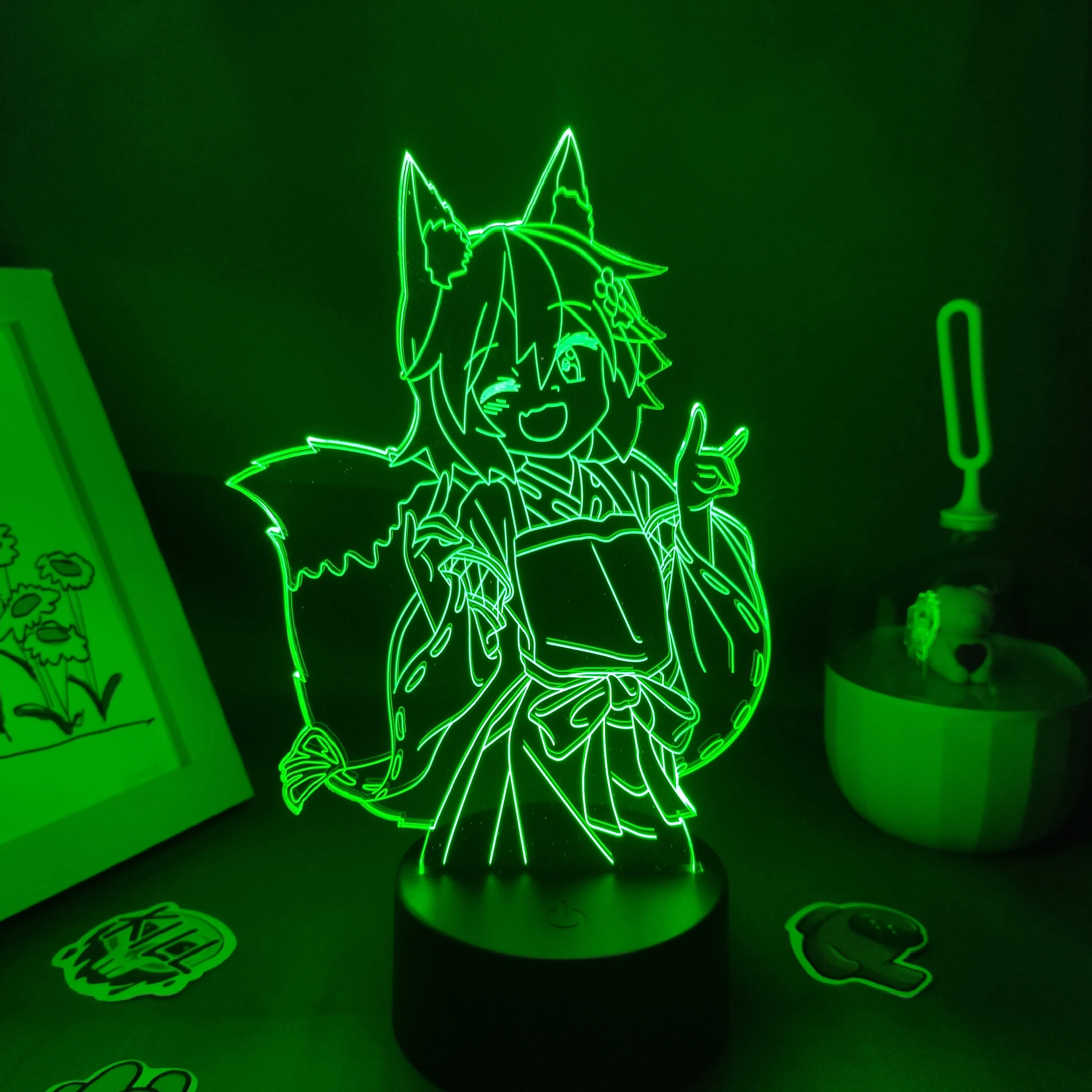 

The Helpful Fox Senko San Anime Waifu Figure USB RGB Led Night Lights Colorful Birthday Gifts Manga Bedroom Table Decor 3D Lamp