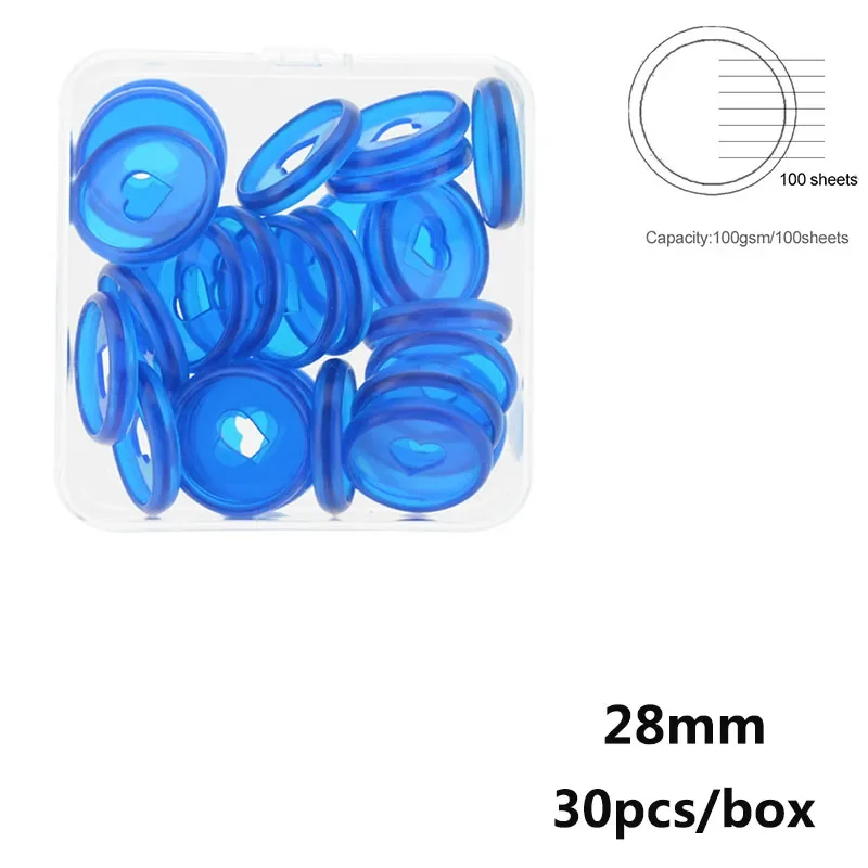 ITSYHPRO 100pcs Mini Discbound Discs | 0.74inch/19mm Planner Rings | Light Blue DIY Notebook Binding