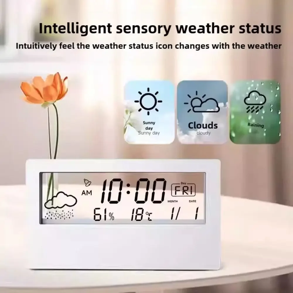 Digital Display Digital Clock Electronic Design Multifunction Features Desk Clock Decoration Style Study Design Electronic Clock
