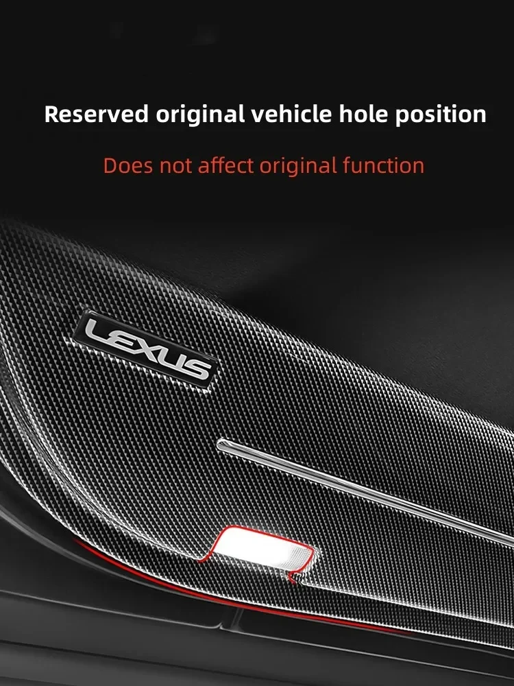 For Lexus RX350h RX450h RX500h Car Door Anti Kick Pad Carbon Fiber ABS Car Door Side Edge Protecive Stickers