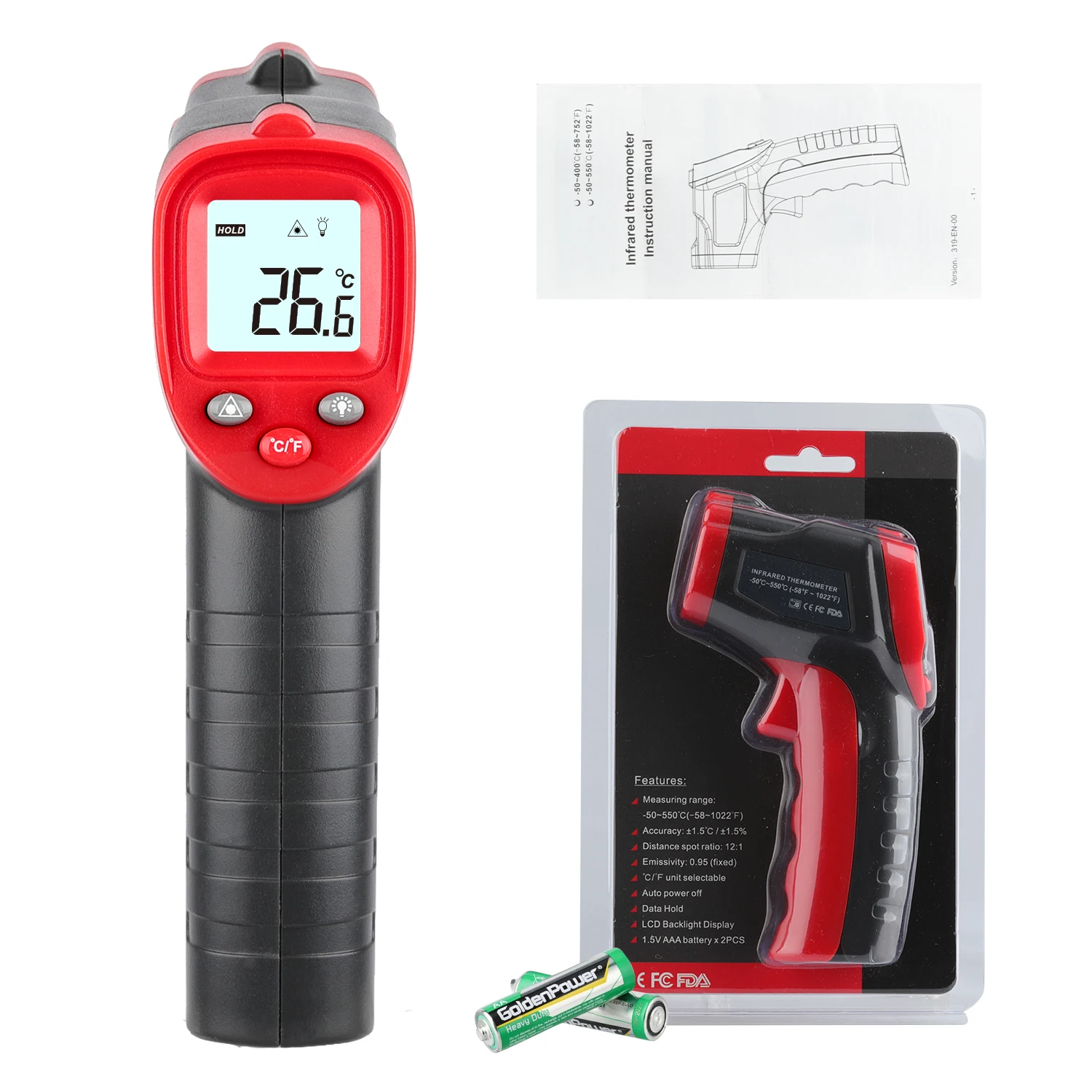 Non-contact Infrared Laser Thermometer for Cooking