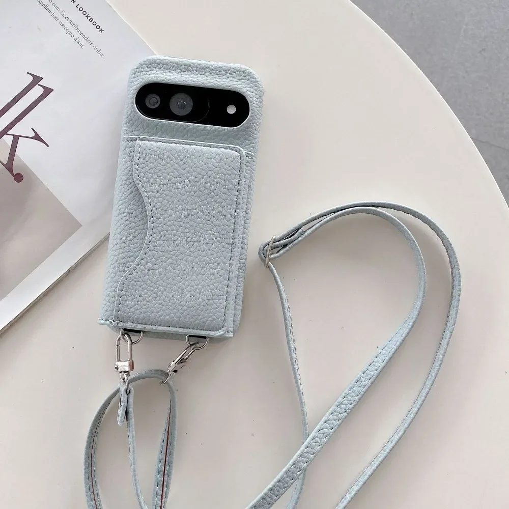Stylish Crossbody Rope Wallet with Card Slots and Protective PU Leather Phone Case