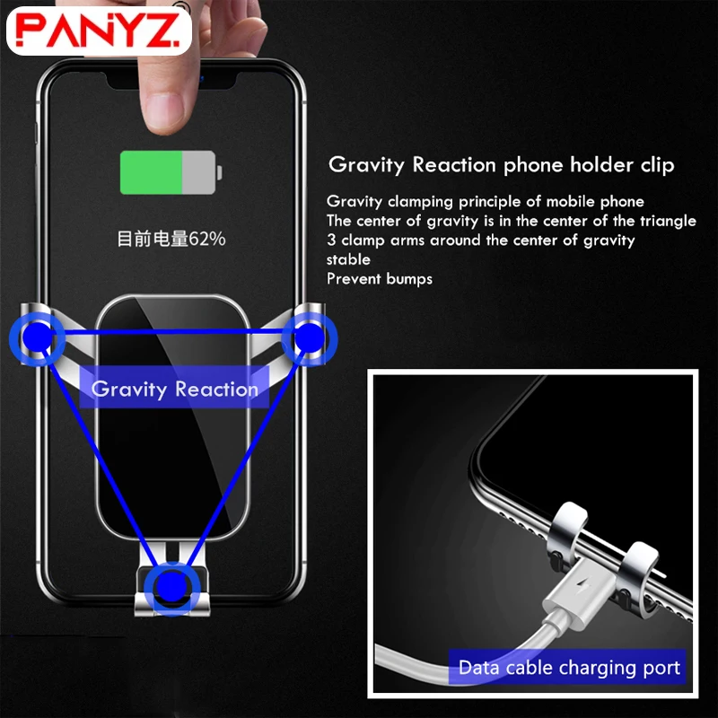 Car Phone Holder For Mazda CX-5 Air Vent 360 Degree Rotation Interior Dashboard Holder Cell Support Phone Bracket