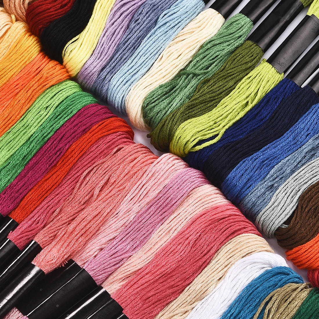 Premium Embroidery & Sewing Thread Floss Kit - 8m Rolls, 6-Strand Cotton Skeins, Multi-Pack Options