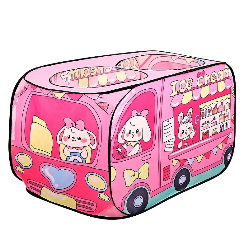 Playhouse Princess Boy Baby Game House Folding Ball Pool House Hamburg Car Pattern New Children's Indoor Ice Cream Car Tent Toys