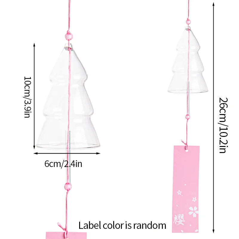 Kawaii Sakura Stained Glass Wind Chime - Aesthetic Room Decor with Harmonious Bell Sounds