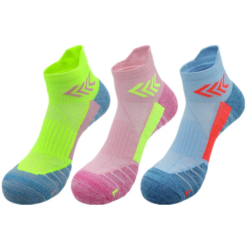 

Professional Marathon Running Sock Men Women Sports Fitness Thickened Cushioned Short Tube Low Cut Boat Ankle Socks