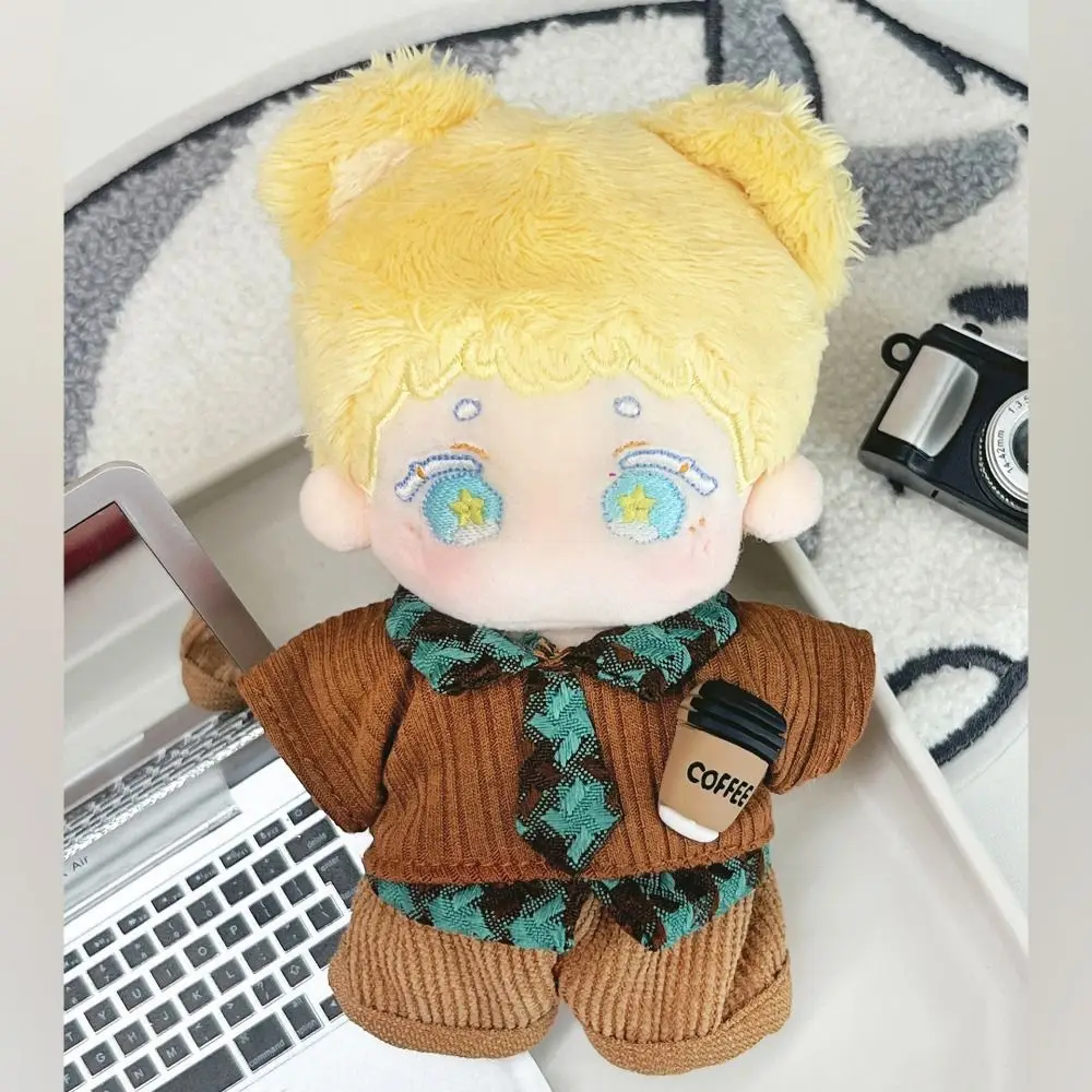 10cm Doll Clothes Blue Brown Changing Dress Game Doll Blouse Pants Suit Playing House Photo Prop Doll Student Uniform