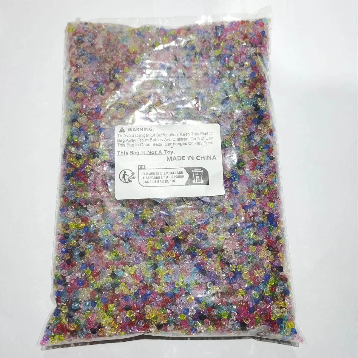 500g/bag 4mm/5mm/6mm/8mm Acrylic Loose Pointed Cutting Surface Beads Transparent Necklace Bracelet Pendant For Jewelry Making