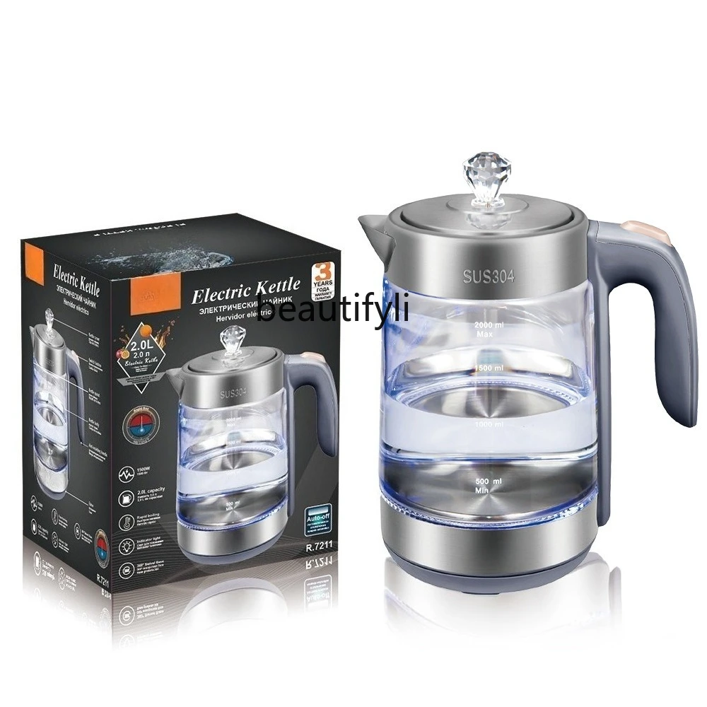 Multi Functional Kettle Transparent glass 2.L electric kettle automatic large capacity multi ...