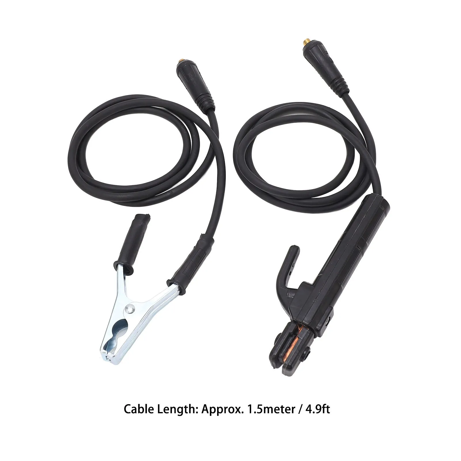 Welding electrode holder welding earth clamp 1 pair welding electrode holder clamp 200A brass iron welding machine ground clamp replacement accessories with 1.5meter cable