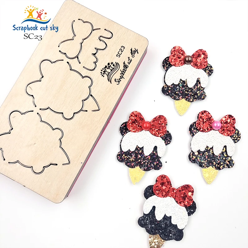 Ice Cream Wooden Cutting Knife Die, Scrapbook CutSky-SC23, Used with the Machine