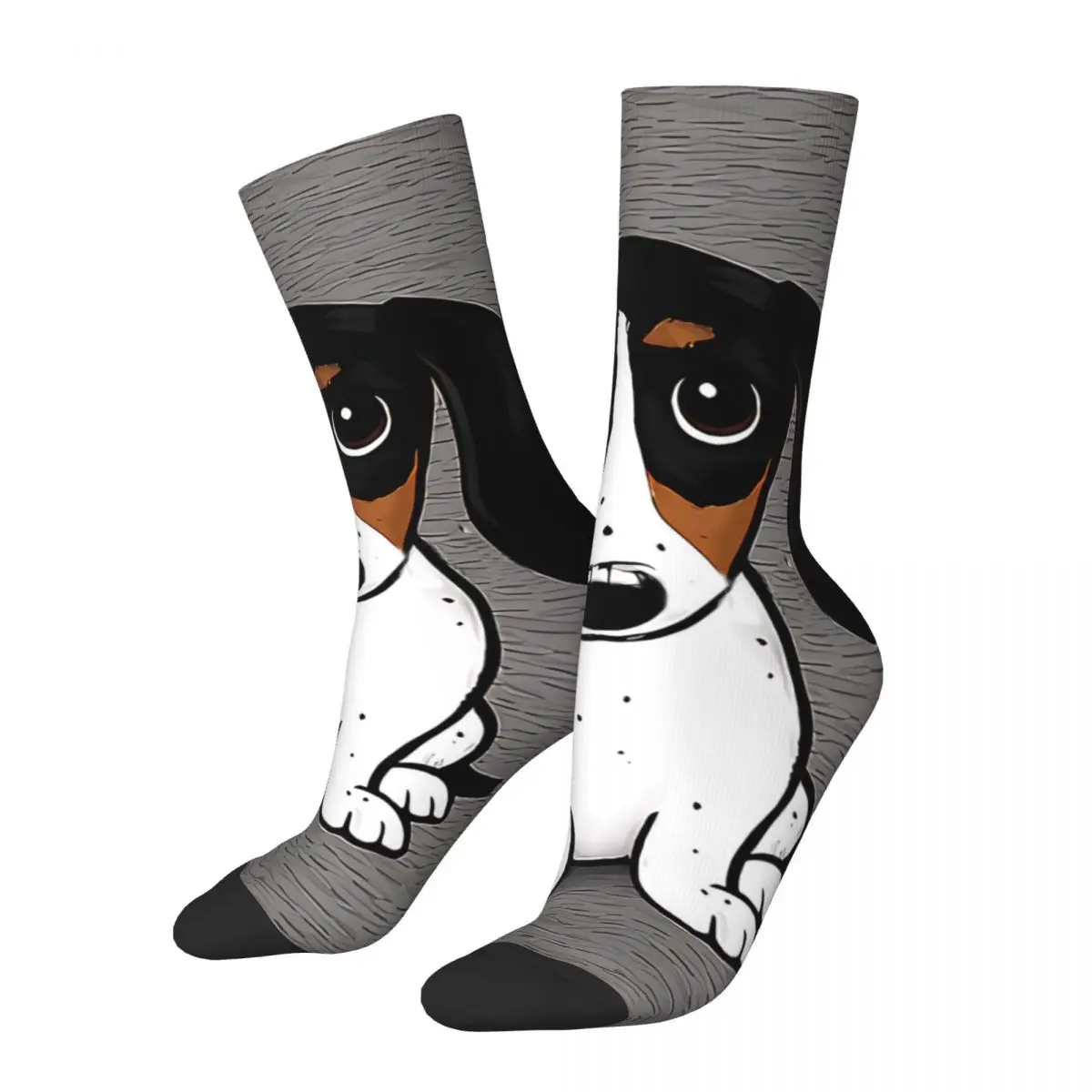 

Happy Funny Men's Socks White Wiener Dog Vintage Harajuku Dachshund Pet Dog Hip Hop Crew Crazy Sock Gift Pattern Printed