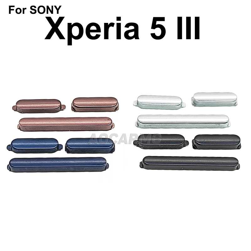 Aocarmo For Sony Xperia 5 III / X5iii XQ-BQ52 BQ72 SO-53B Side Button Volume Up And Down Shutter Key Repair Part