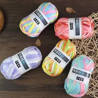 100g/pc Crocheting T Shirt Thick Soft Cloth Yarn for Hand Knitting Crochet Line Woven Handbag Blanket Thick Yarn Flat thread 2