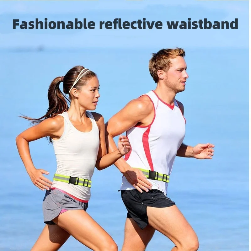 Reflective Adjustable Cycling Belt for Night Safety