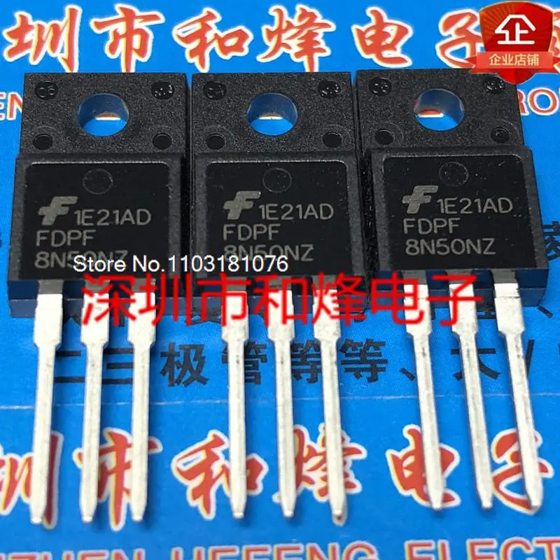 

(5PCS/LOT) FDPF8N50NZ TO-220F 500V 8A New Original Stock Power chip